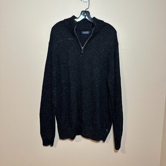 Men's Chaps Sweater Black Heather - Picture 3 of 6